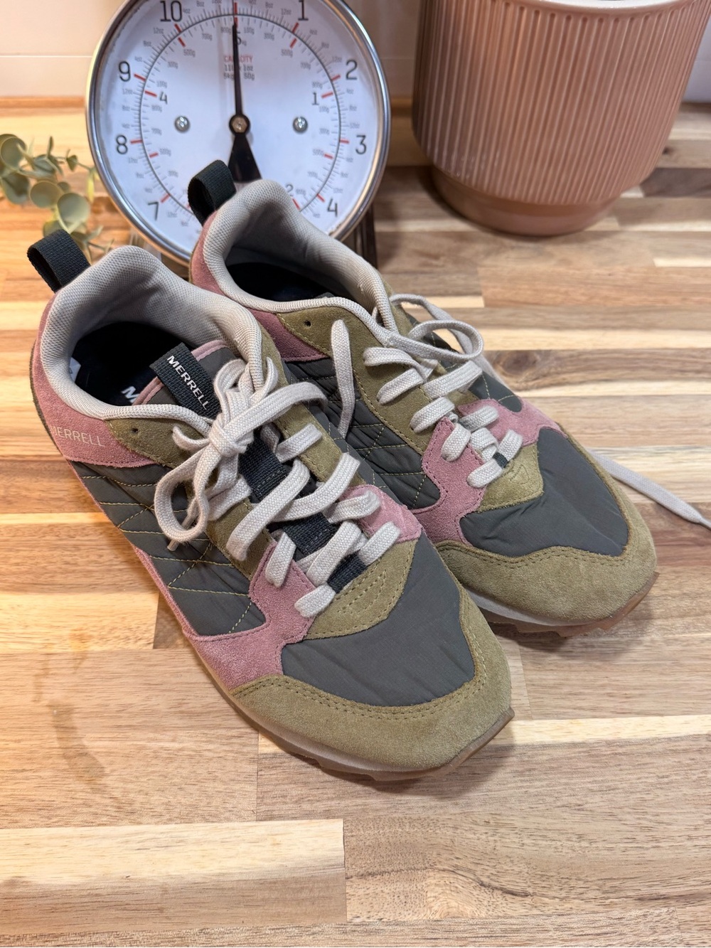Merrell Kids Olive, Pink & Gray Trail Sneakers